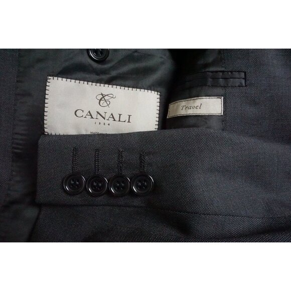 Canali 1934 Travel Gray Pindot Wool 2 Pc Suit Jacket Pants Sz 48R
